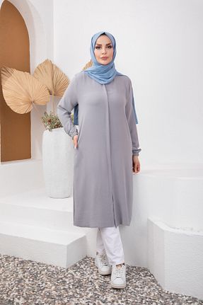 کلاه و ابایا طوسی زنانه پنبه ای OKTAYUSTA COLLECTİON - کد 737493789