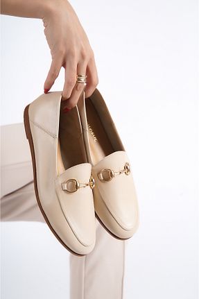بابت بژ زنانه چرم خالص Deripabuc - کد 750841266