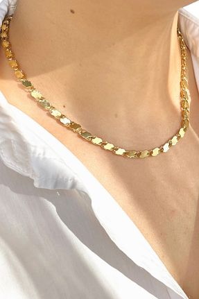 گردنبند جواهر طلائی زنانه برنجی vela accessories - کد 749528661