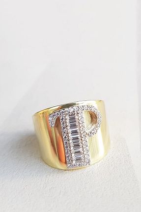 انگشتر نقره طلائی زنانه زیرکن MorMajor Silver - کد 752774953
