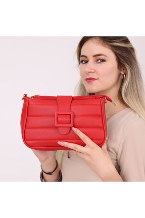 کیف دوشی قرمز زنانه چرم مصنوعی Levidor - کد 752853273