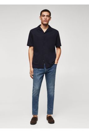 شلوار جین آبی مردانه پاچه رگولار استاندارد کد 655877591