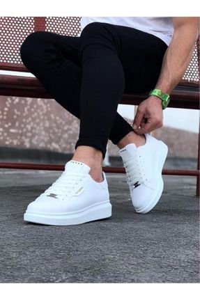 کفش کژوال سفید مردانه چرم مصنوعی پاشنه کوتاه ( 4 - 1 cm ) پاشنه نازک کد 751375821