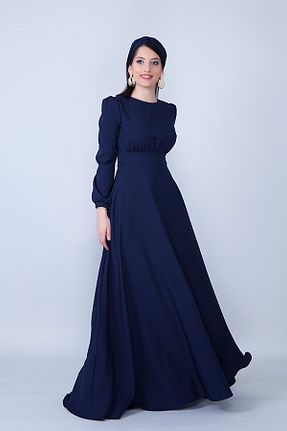 لباس مجلسی و فارغ التحصیلی سرمه ای زنانه بافتنی Bidoluelbise - کد 751414813