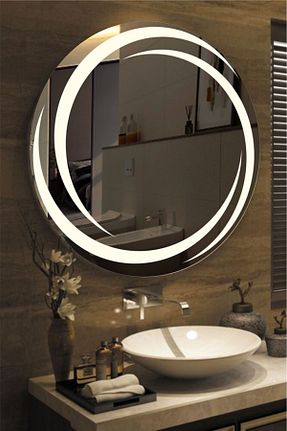 آینه سفید 90 x 90 KaraçamDekor - کد 751553244