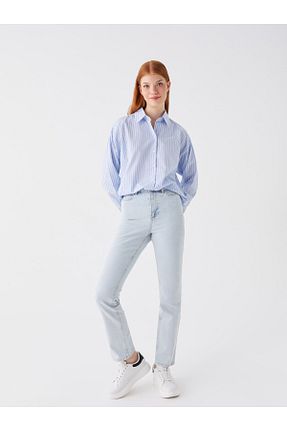 شلوار جین آبی زنانه پاچه لوله تفنگی LC Waikiki - کد 751571169