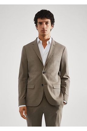 کت بژ مردانه رگولار MANGO Man - کد 442932192