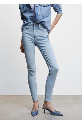 شلوار جین آبی زنانه پاچه جاگر استاندارد کد 638069597