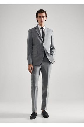 کت طوسی مردانه اسلیم فیت MANGO Man - کد 635751189