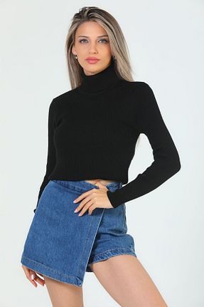 بلوز مشکی زنانه ساده GÜLSELİ - کد 751880654