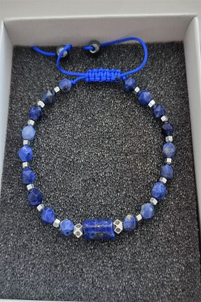 دستبند جواهر آبی مردانه سنگ طبیعی badeaccessories - کد 752099721