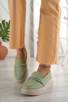 کفش کژوال سبز زنانه پاشنه کوتاه ( 4 - 1 cm ) پاشنه پر کد 752359259