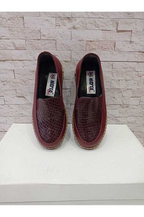 کفش کژوال زرشکی بچه گانه چرم مصنوعی HAYTA - کد 752393512