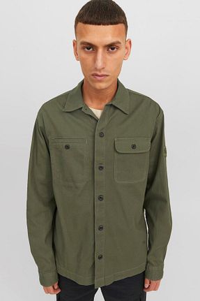 پیراهن خاکی مردانه رگولار Jack & Jones - کد 752722233