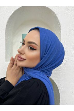 شال آبی زنانه ویسکون کد 455230329