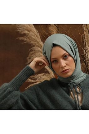 روسری سبز %100 پنبه FİVESCARF - کد 635883107