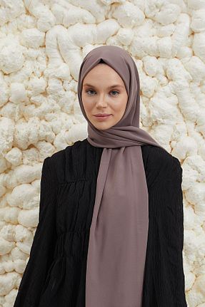 شال قهوه ای زنانه Medine İpeği Levidor - کد 343456821