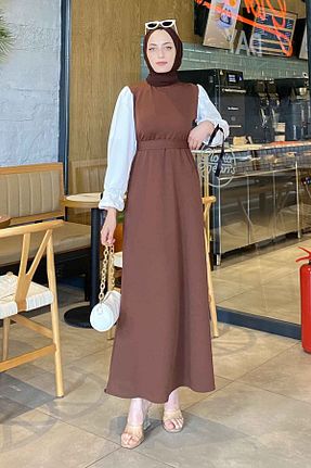 لباس حجاب قهوه ای زنانه Balon lamelif - کد 752979841