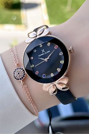 ساعت مچی مشکی زنانه 31-34 میلی متر Daniel Klein - کد 703433586