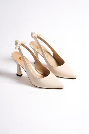 کفش پاشنه بلند کلاسیک بژ زنانه چرم SEREL35SHOES - کد 753271605