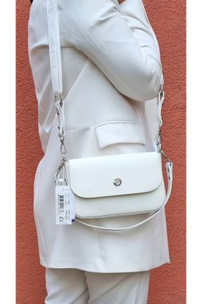 کیف دوشی سفید زنانه چرم مصنوعی کد 740179932