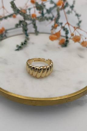 انگشتر جواهر طلائی زنانه روکش طلا کد 142340634