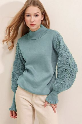 پلیور سبز زنانه ساده AQE FASHION - کد 196724810