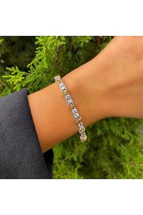 دستبند استیل (فولاد) زنانه روکش طلا VİYA - کد 739052057