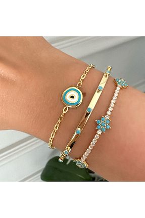 دستبند نقره زرد زنانه 925 عیار emy by emel luxury silver jewelry - کد 753394302