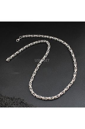گردنبند استیل ( فولاد ) طوسی مردانه استیل (فولاد) Sewor - کد 729784427