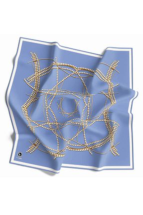 روسری آبی پلی استر VİOLLA - کد 753538553