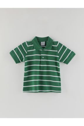 تی شرت سبز بچه گانه رگولار یقه پولو تکی کد 753546746