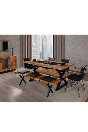 ست میز ناهارخوری قهوه ای Eymense - کد 745167124