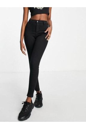 شلوار جین مشکی زنانه فاق بلند اسلیم جوان استاندارد کد 753697831