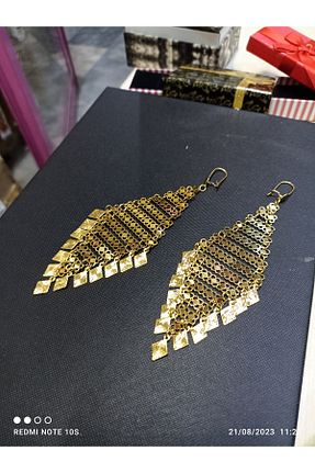 گوشواره جواهر طلائی روکش طلا کد 753821735