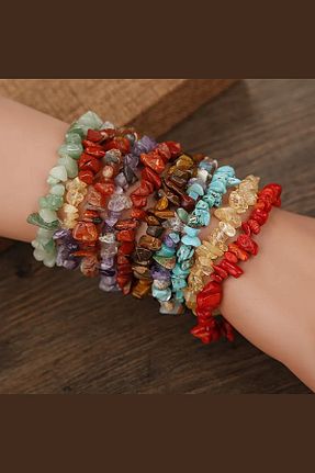 دستبند جواهر رنگی زنانه سنگ طبیعی NBS Beautiful Naturel Stones - کد 753855490