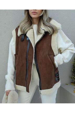 جلیقه قهوه ای زنانه رگولار Pembenokta Moda - کد 753981626