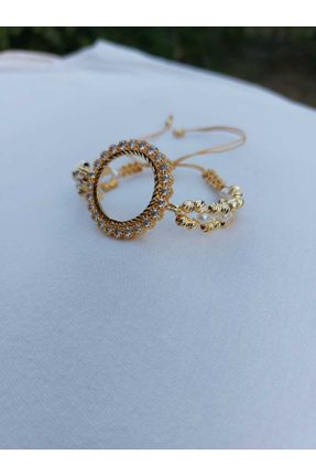 دستبند جواهر طلائی زنانه فولاد ( استیل ) کد 754341537