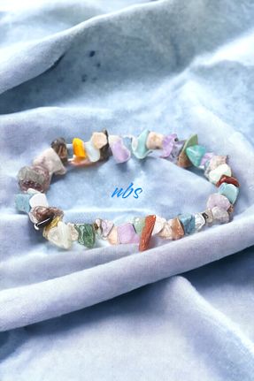 دستبند جواهر رنگی زنانه سنگ طبیعی NBS Beautiful Naturel Stones - کد 754350551