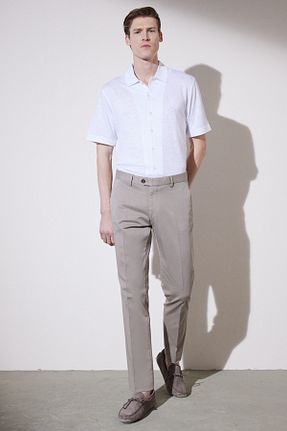 شلوار بژ مردانه پارچه BROOKS BROTHERS - کد 754436548