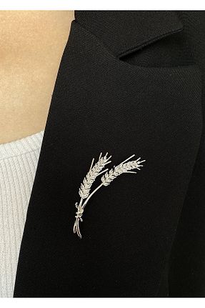 سنجاق سینه زرشکی زنانه فلزی İNN JEWELLERY - کد 652122026