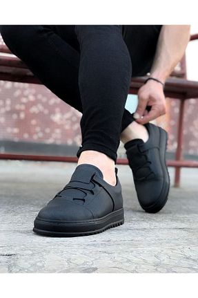کفش اسنیکر مشکی مردانه بند دار BZ Moda - کد 754747222