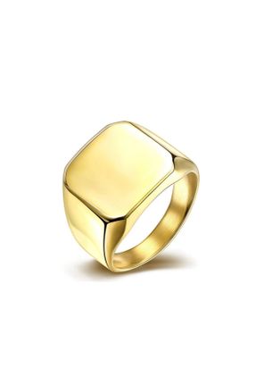 انگشتر استیل طلائی زنانه فولاد ( استیل ) کد 31109767