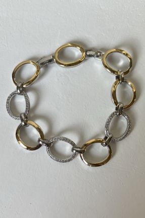 دستبند جواهر زنانه روکش نقره کد 753497765