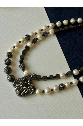 گردنبند مروارید مشکی مروارید فرهنگی JEICON ATELIER - کد 753637657