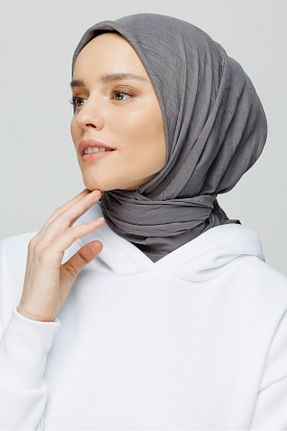 روسری طوسی پنبه ای Mooncorn - کد 753737079