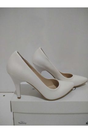 کفش استایلتو سفید پاشنه نازک پاشنه متوسط ( 5 - 9 cm ) کد 753820976