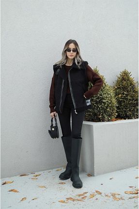 جلیقه مشکی زنانه رگولار Pembenokta Moda - کد 753980973