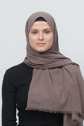 شال قهوه ای زنانه پنبه ای Altobeh - کد 356115084