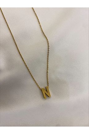 گردنبند استیل ( فولاد ) طلائی زنانه استیل (فولاد) NOVA ACCESSORY - کد 754407440